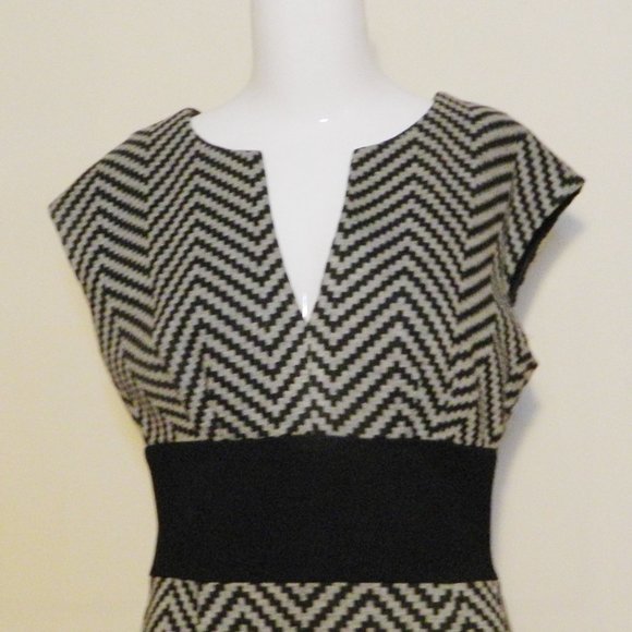 Trina Turk Textured V-Neck Lined Dress Sz 8 - Picture 2 of 6